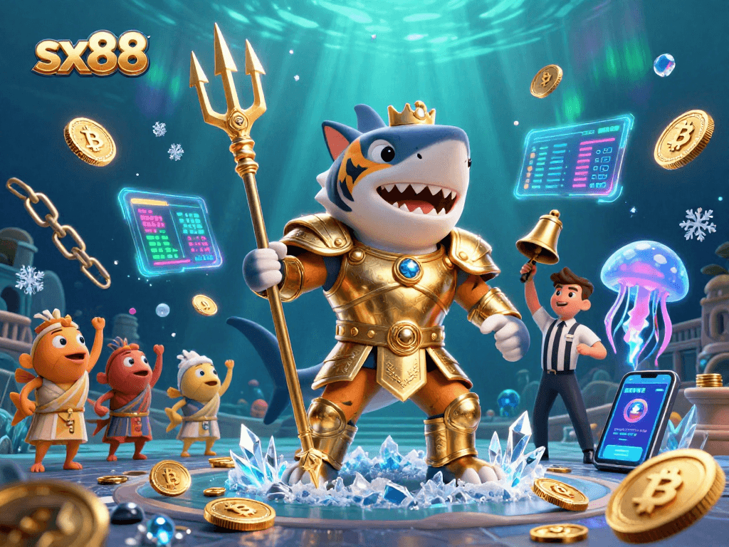 Enjoy exciting gameplay at sx88 with underwater casino adventures featuring vibrant characters and digital elements.