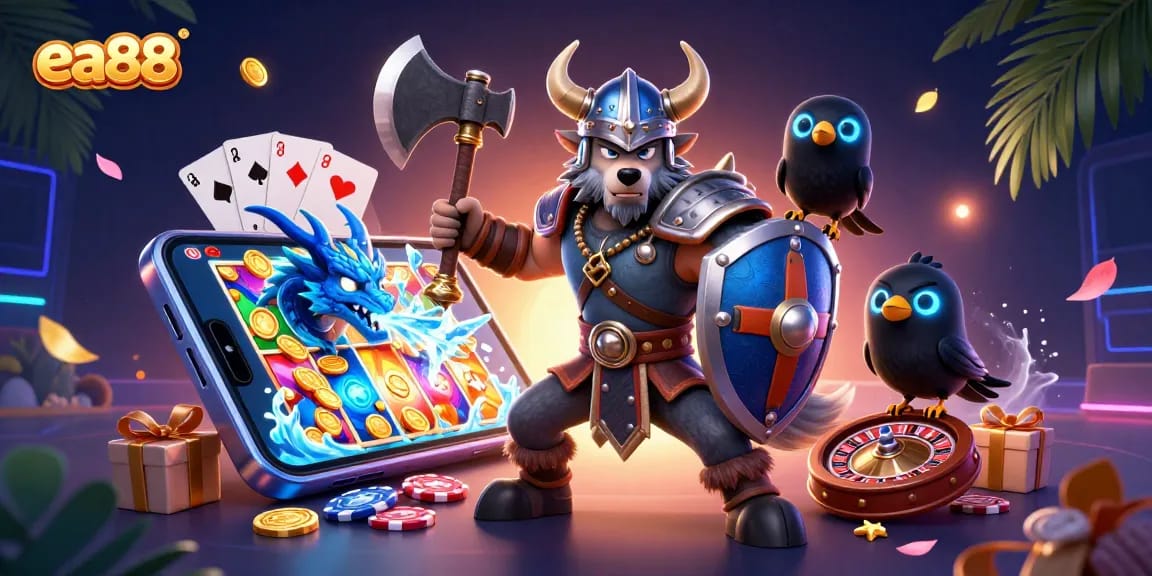 Engage with ea88's exciting gameplay featuring dynamic casino elements in a vibrant setting.
