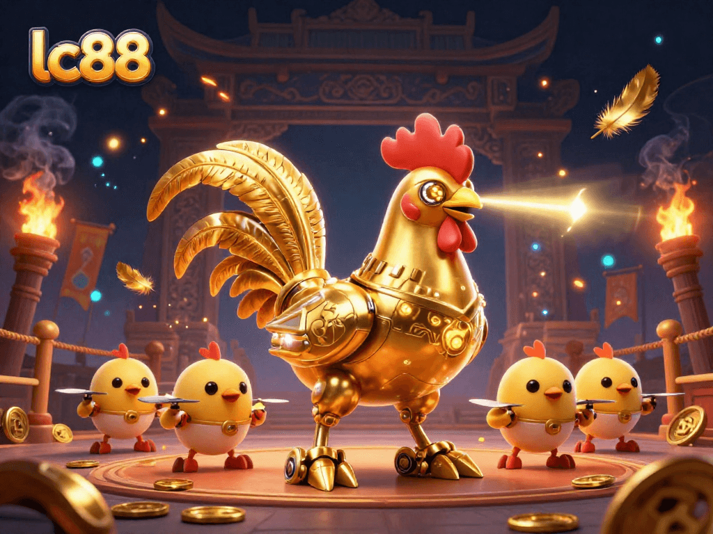 Experience exciting gameplay at lc88 with a vibrant illustration of a futuristic casino adventure.