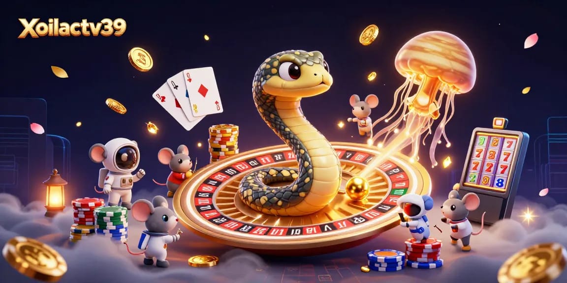 Experience thrilling betting actions at xoilactv39, with vibrant cosmic gaming elements in the scene.