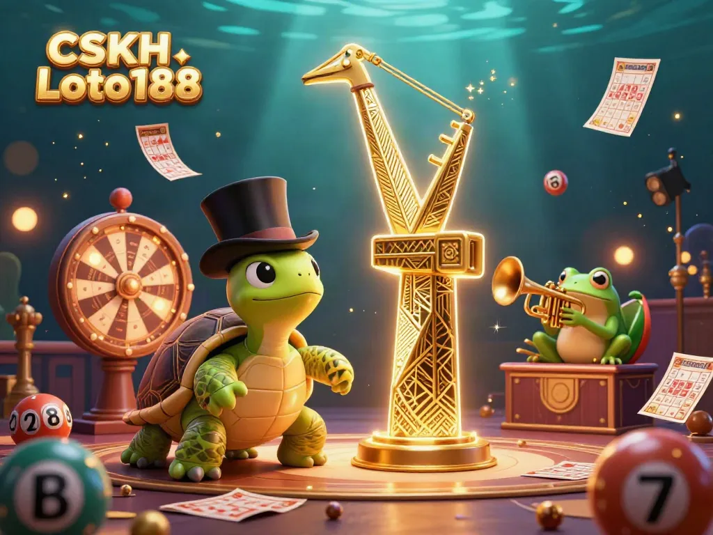 Engage with CSKH Loto188 in a vibrant lottery scene featuring fun characters and game elements.