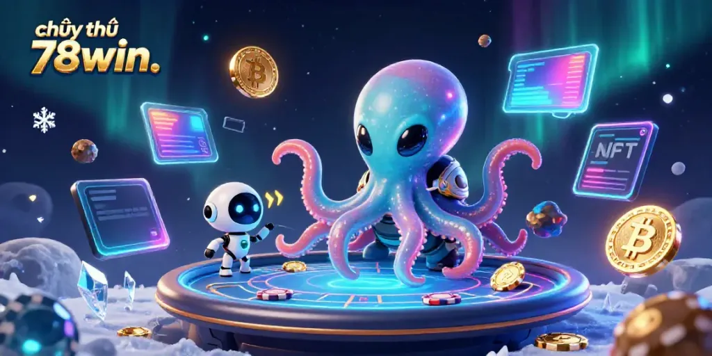 Engage in thrilling gameplay with chơi thử 78win. featuring vibrant 3D characters and dynamic casino elements.