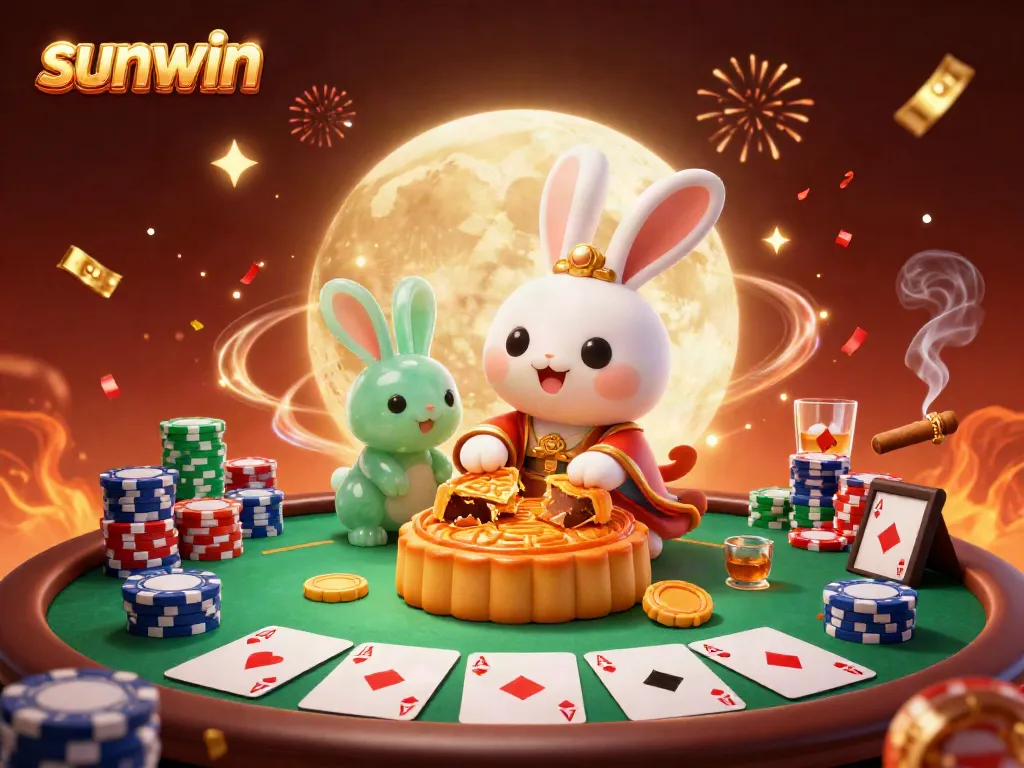 Experience thrilling gameplay with SUNWIN, featuring vibrant characters in a dynamic casino scene.