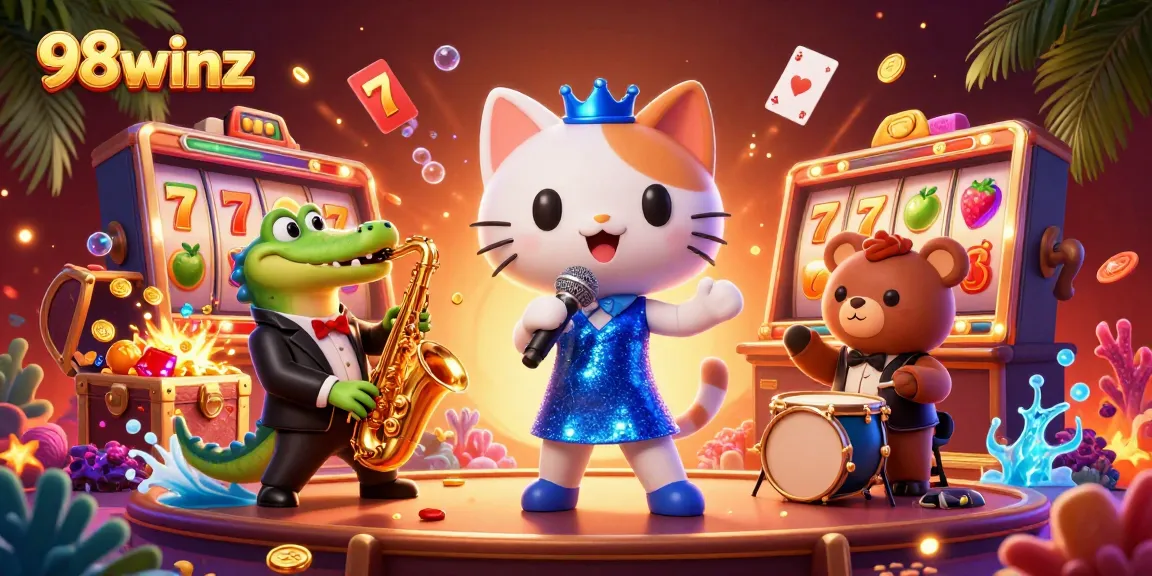 Engage with 98winz as you enjoy vibrant slot reels, treasure fests, and a jazzy casino atmosphere.