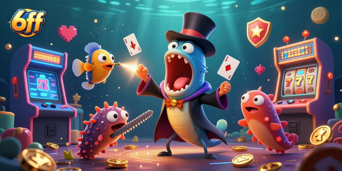 6ff transforms the underwater scene into a vibrant casino atmosphere with magical elements and gaming details.