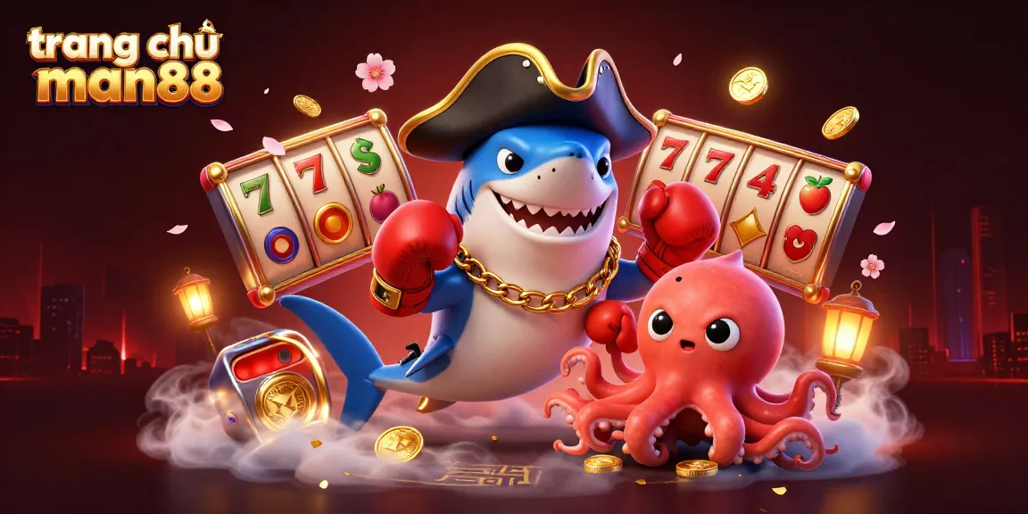 Spin and win with exciting games at trang chủ man88, featuring colorful slot reels and lively characters.