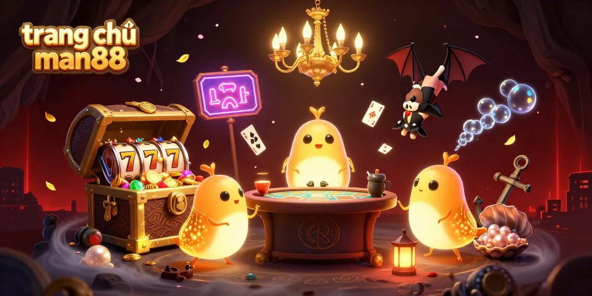 Engage with trang chủ man88 through a vibrant 3D illustration showcasing a lively casino atmosphere.