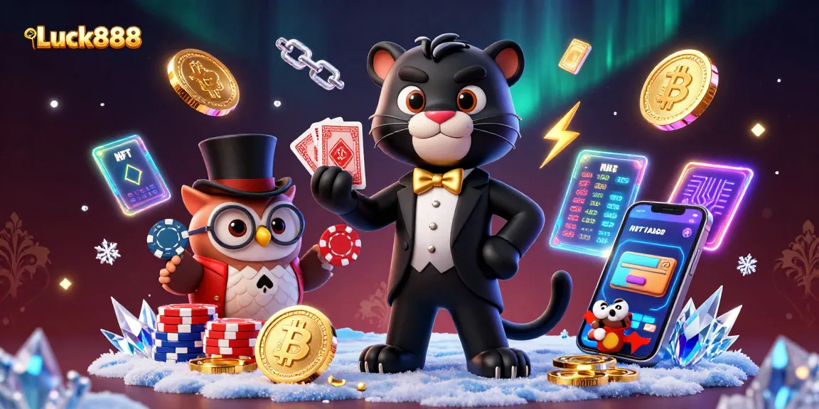 Engage with Luck888 in a vibrant casino scene featuring characters and dynamic elements.