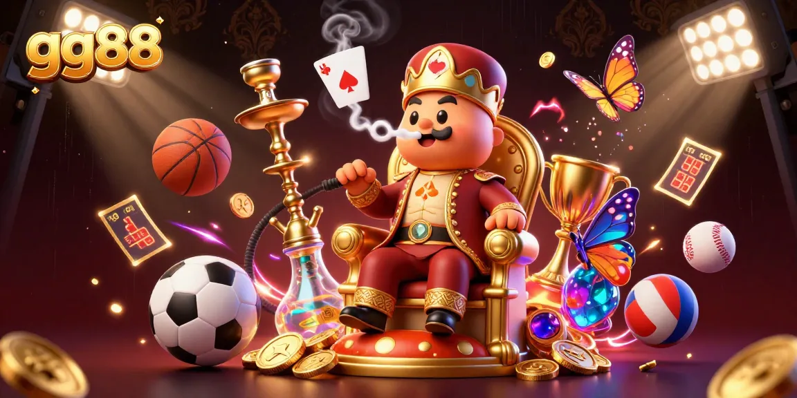 Engage with gg88's vibrant casino experience, featuring a caterpillar master in a Turkish outfit creating poker symbols.