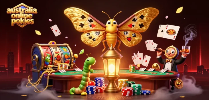 Engage with the thrilling world of australia online pokies, featuring vibrant 3D elements and captivating casino visuals.